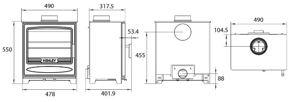 Henley - Ascot, Matt Black - 8.0 kW