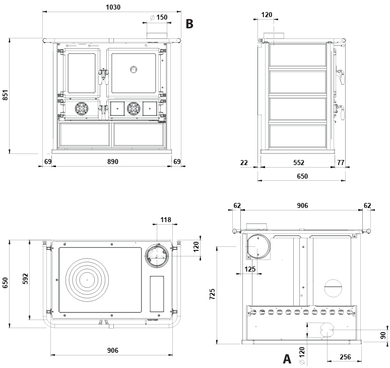 Nordica-Extraflame - Rosa 5.0 Petra