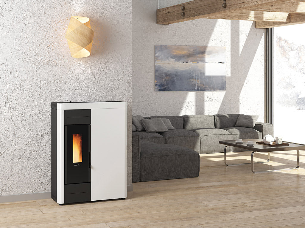 Extraflame Virna Idro Boiler, Pellet Stove White/Red KW