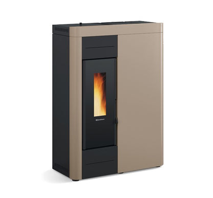 Extraflame Virna Idro - Boiler, Pellet Stove - White/Red - 15.6 KW