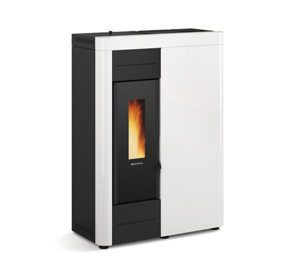 Extraflame Virna Idro - Boiler, Pellet Stove - White/Red - 15.6 KW